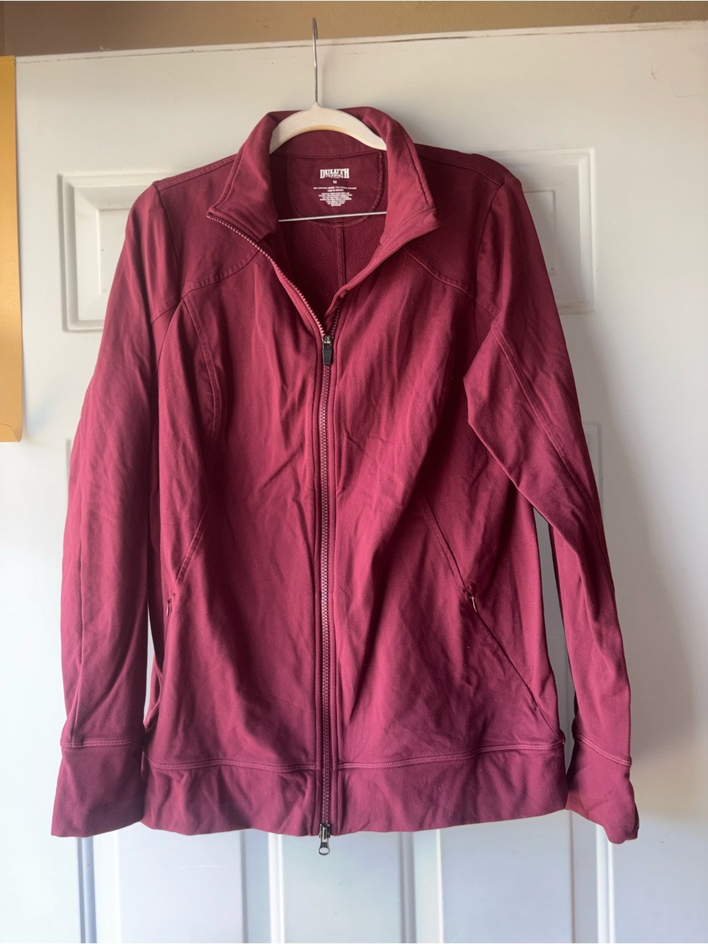 Duluth Trading Co burgundy zip jacket size M